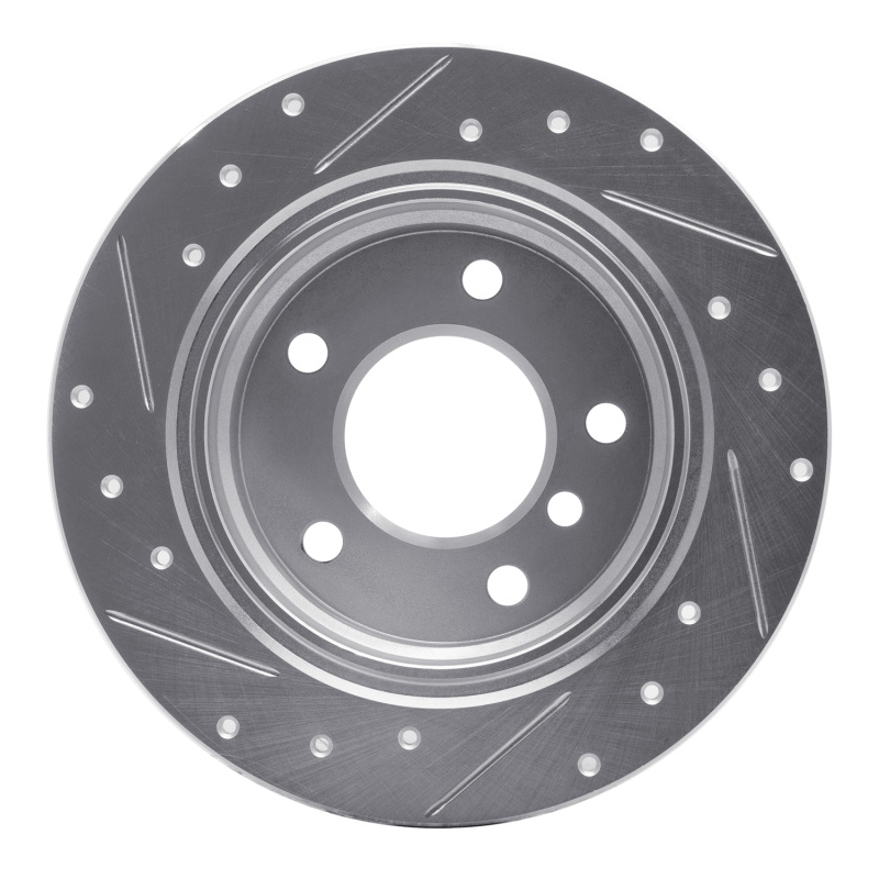 BMW Z3 Brake Rotor (1) - Rear Right - R1 Concepts - Drilled & Slotted - Silver - `96-`02